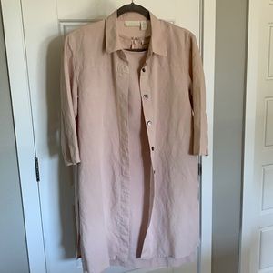 J. Jill Linen & Tencel shift dress with matching overcoat